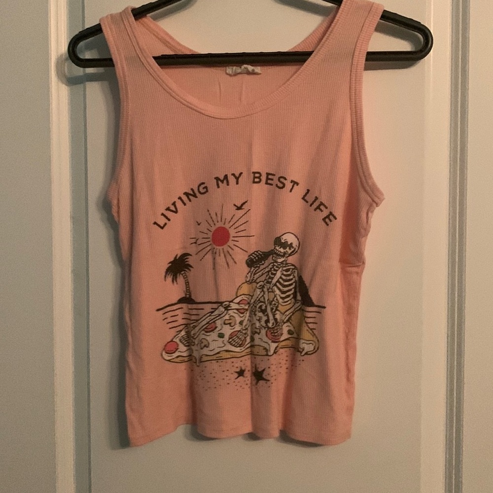 cute tank with skeleton on pizza